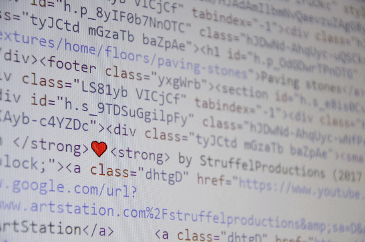 Developer working on website code